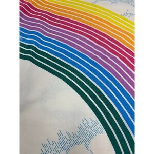 Vintage 1980s Rainbow & Clouds Pillowcase Pacific Pride Retro